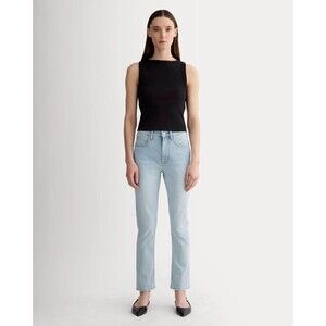EVERLANE The Original Cheeky Jean 30R Light Sky High Rise Straight Leg NEW B63